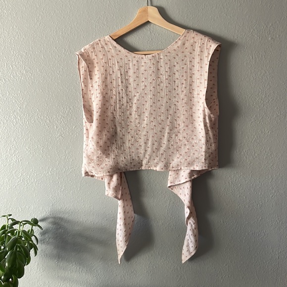 Blush Polka Dot Blouse - Picture 3 of 15